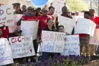 Nearly a hundred community activists joined AIDS Healthcare Foundation & AID Atlanta to protests the Centers for Disease Control's decision to defund community based HIV service organizations working in communities of color on Friday April 7th, 2017. They