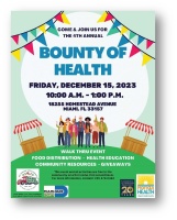(BPRW) The Consortium for a Healthier Miami-Dade to Host Annual Bounty of Health on December 15