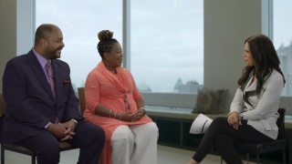 Soledad O’Brien interviews JPMorgan Chase’s Jared E. Evans (left) and Regina A.S Broadnax  about community banking career opportunities