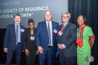 Pictured (l to r):  James Cromar -  Broward Metropolitan Planning Organization, Elena Jean Francois - HJ Construction Group, Mario Cabrera – Florida DOT, Carey Shepherd – Federal Highway Administration  and Adriana Clark – U.S. DOT