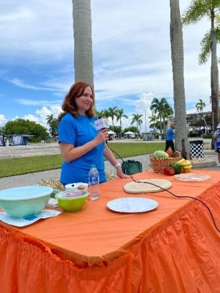 Leyanee Perez at the Bounty of Health Summer Bash hosted by the Florida Department of Health in Miami-Dade County on August 27, 2022