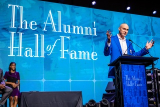 Rick Carlisle, Indiana Pacers NBA coach and former champion delivers moving speech as he recalls his roots at Ogdensburg Boys Club in New York where he spent many days shooting hoops alongside invaluable mentors that he feels instilled important leadershi