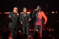 Israel Houghton, Kirk Franklin, and Tye Tribbett perform during the 38th annual Stellar Gospel Music Awards at the Orleans Arena