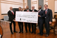 Members of Kappa Alpha Psi Fraternity, Incorporated presented nearly $15,000 among other donations at the banquet to kickstart the $2 million goal (source Tri-State Defender).