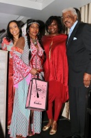 L to R: Jenice "Sabi" Portlock, previous Honoree Linda Stokes, celebrity designer, Zna Portlock Houston, CEO/Founder The Juanita A. Portlock Memorial Scholarship Fund and Hal Williams