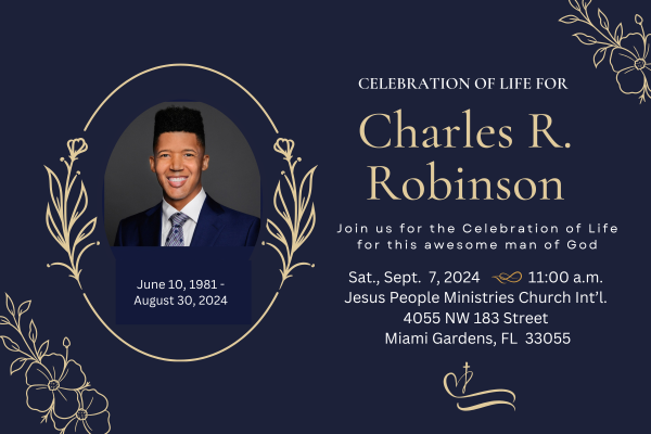 (BPRW) Celebrating the Life of CHARLES R. ROBINSON | Press releases