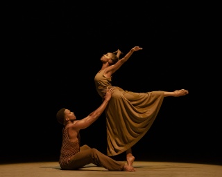 Alvin Ailey American Dance Theater's Corrin Rachelle Mitchell and Michael Jackson Jr. in Alvin Ailey's Revelations. Photo by Paul Kolnik