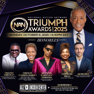 (BPRW) REV. AL SHARPTON TO HONOR BABYFACE, ARI MELBER, CHELSEA MADDOX-DORSEY, AND VINCENT BOHANAN AT 2025 TRIUMPH AWARDS ON OCTOBER 6TH | Tech Zone Daily