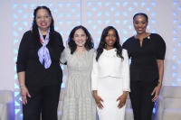 Skin of Color Society leaders from left: Drs. Victoria Barbosa, Rebecca Vasquez, Nada Elbuluk, and Crystal Aguh