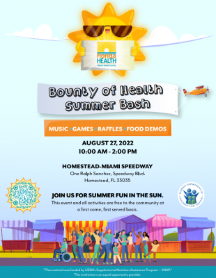 (BPRW) THE FLORIDA DEPARTMENT OF HEALTH IN MIAMI-DADE COUNTY TO HOST A “BOUNTY OF HEALTH SUMMER BASH” | Press releases