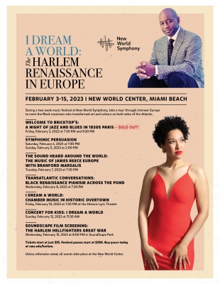 (BPRW) New World Symphony Announces I Dream a World: The Harlem Renaissance in Europe February 3 – 15, 2023 | Tech Zone Daily