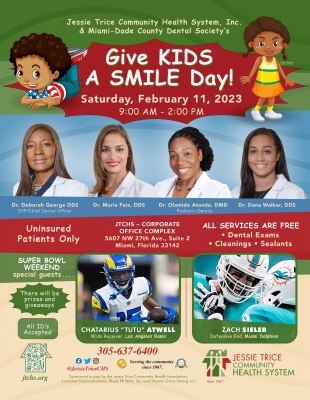 (BPRW) Jessie Trice Community Health System to host their free “Give Kids A Smile Day” with Guest Appearances by NFL Players Chatarius “Tutu” Atwell and Zach Sieler  | Black PR Wire, Inc.
